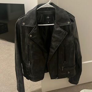 7 for all mankind leather jacket